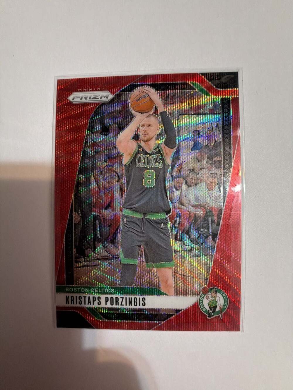 2024-25 Panini Prizm #114 Kristaps Porzingis Red Pulsar Prizm Basketball Card